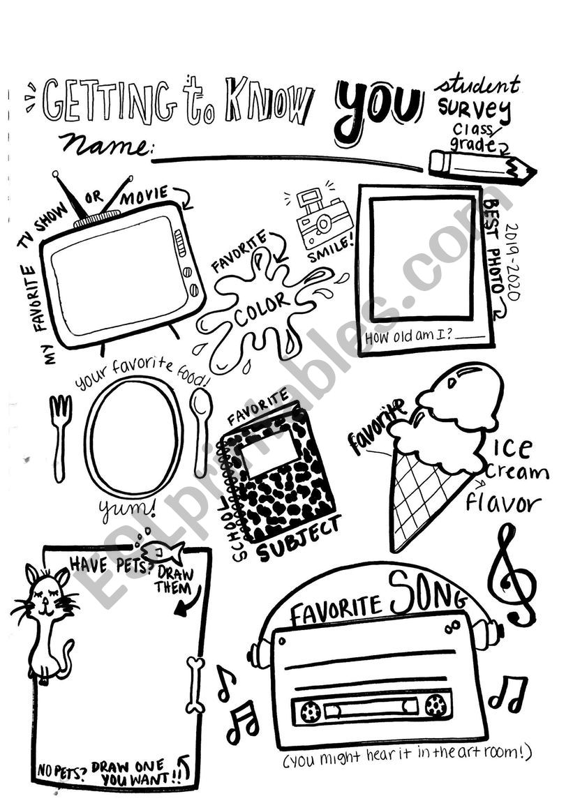 get to know you worksheet
