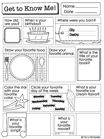 get to know you worksheet