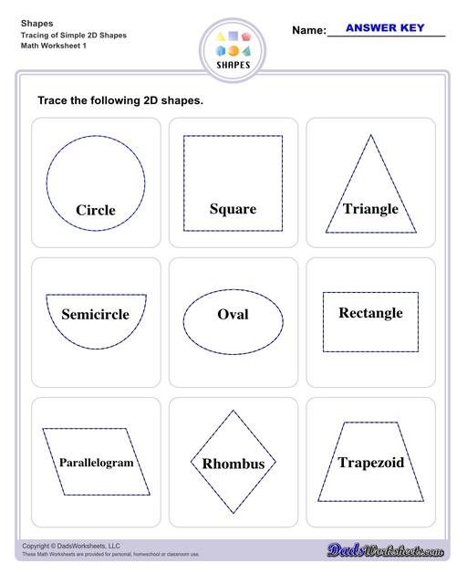 getting into shapes worksheet answers