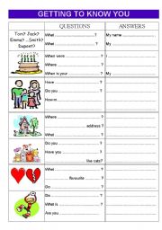 getting to know you worksheet for kids