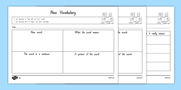 gifted vocabulary worksheet