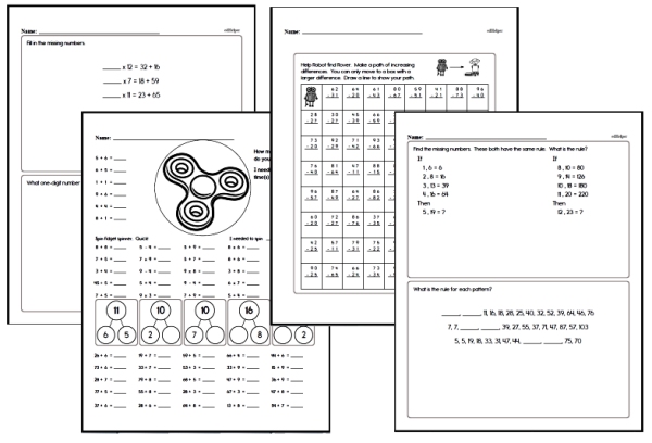 Free Math Challenge Workbooks for Gifted Kids | edHelper