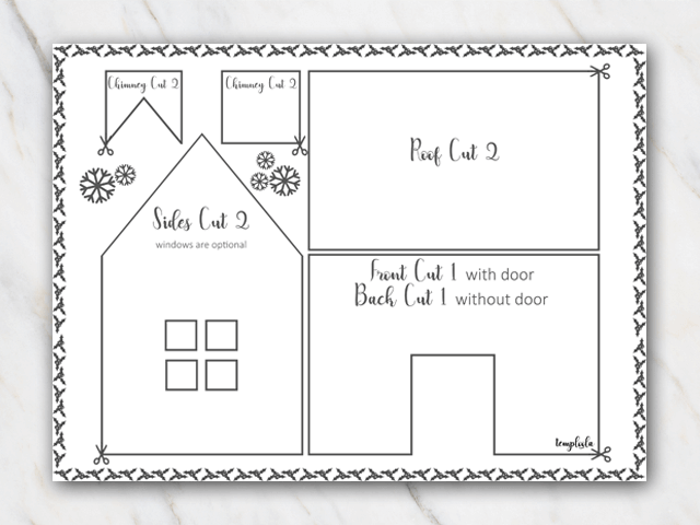 Gingerbread house templates for free | Temploola
