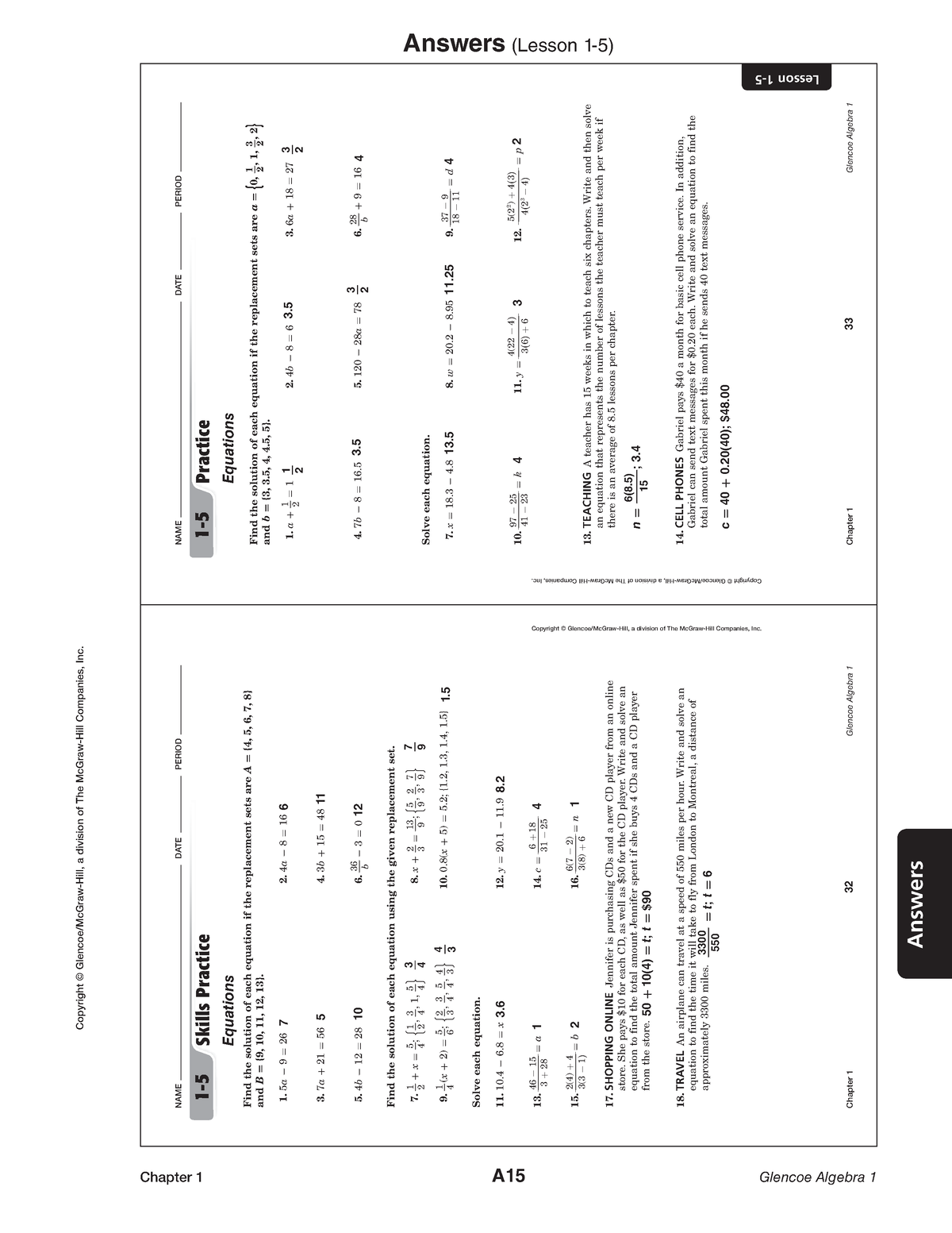 Answerslesson15mrshendersonsmathclass Answers Copyright