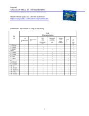 Characteristics of Life Worksheet.docx - Characteristics of life ...