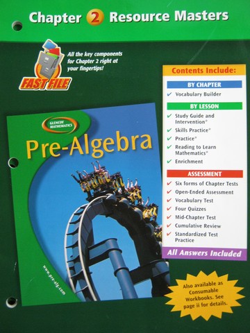 Glencoe Mathematics Pre-Algebra Chapter 2 Resource Masters (P ...