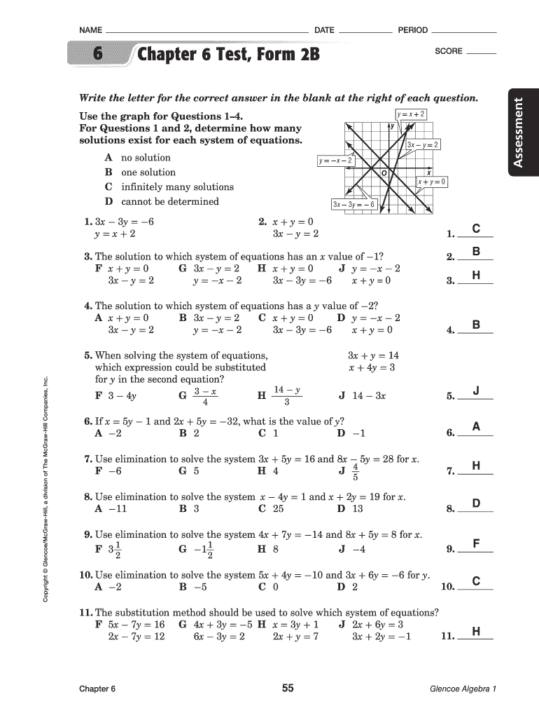Glencoe algebra 1 answer key pdf: Fill out &  sign online | DocHub
