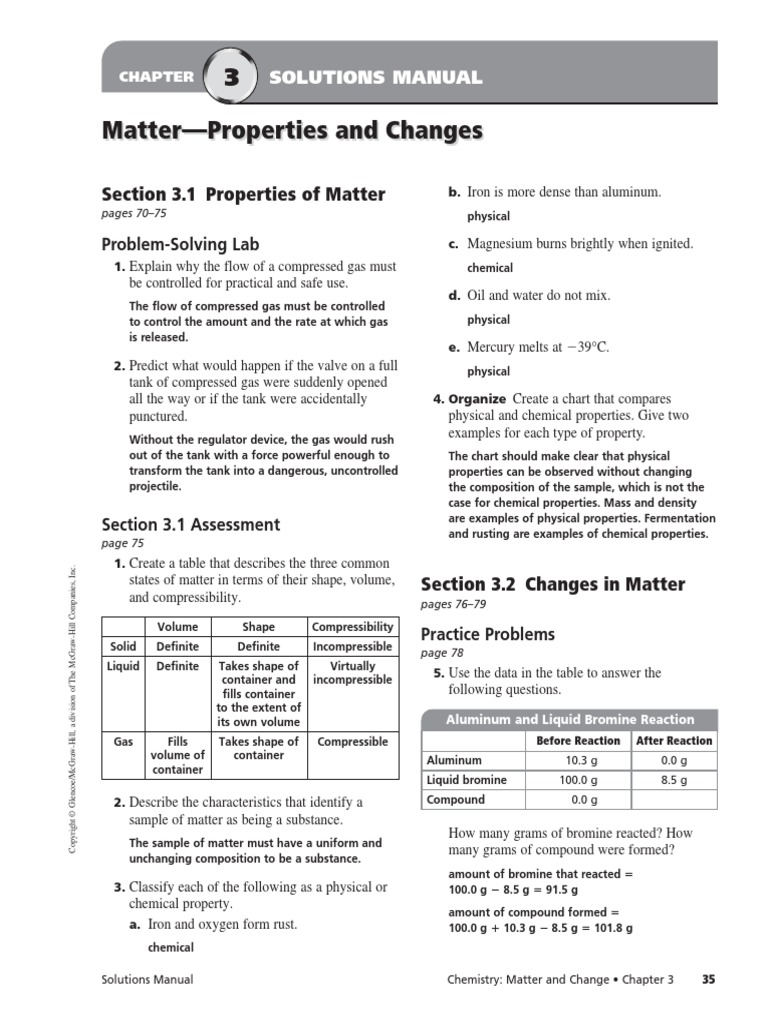 Chapter 3 Assessment | PDF | Mixture | Chlorine