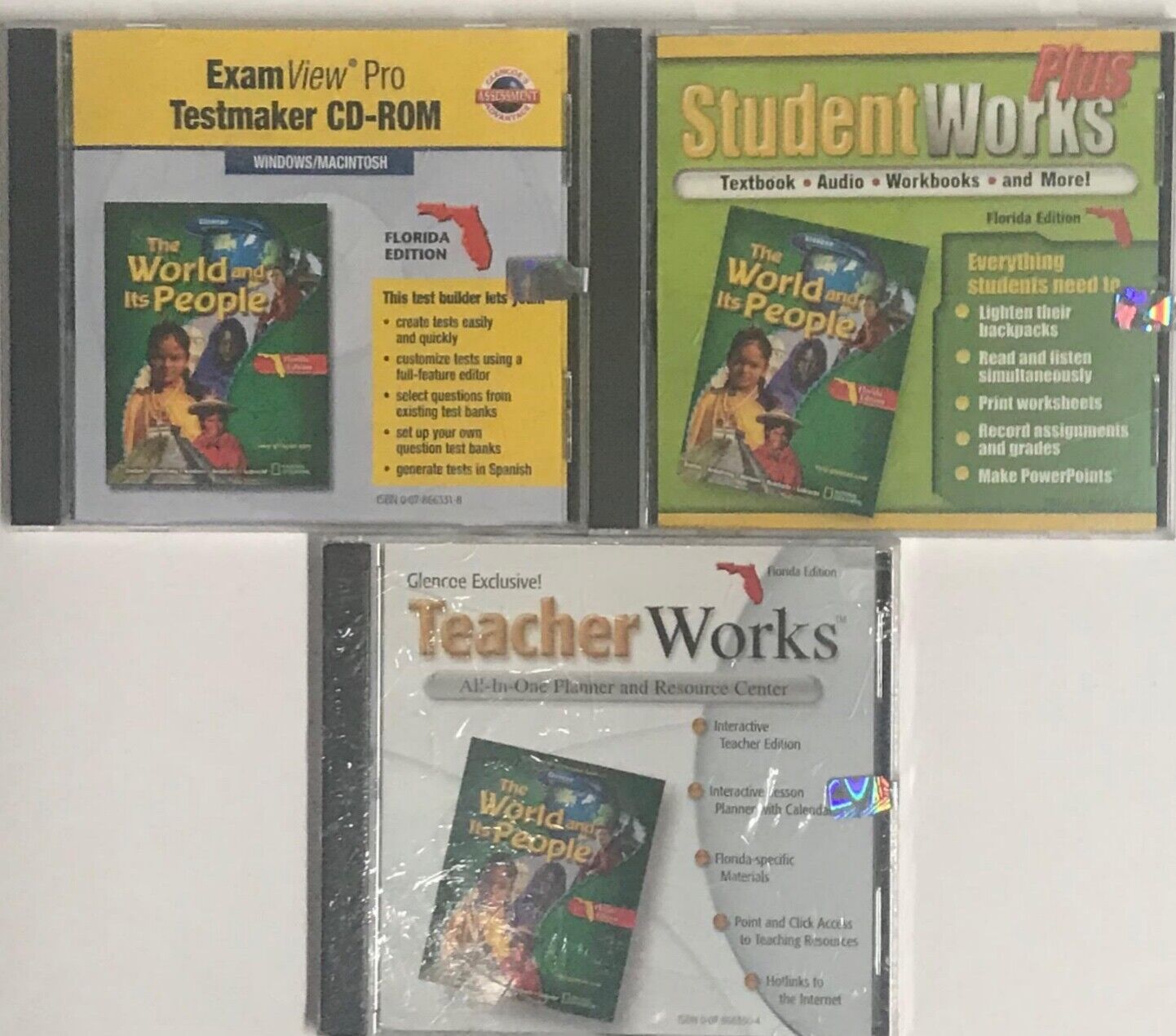 World Geography Student Teacher Tests CDs Middle School Homeschool ...