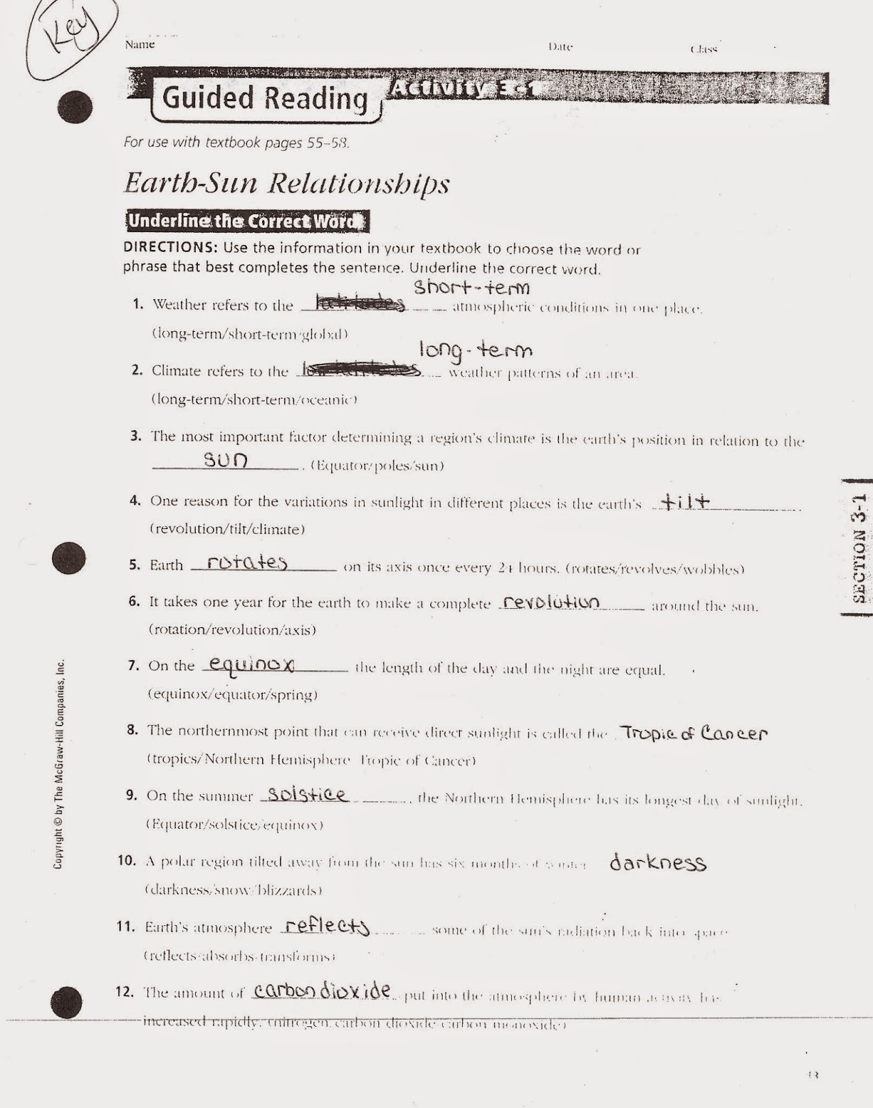 glencoe world geography worksheet