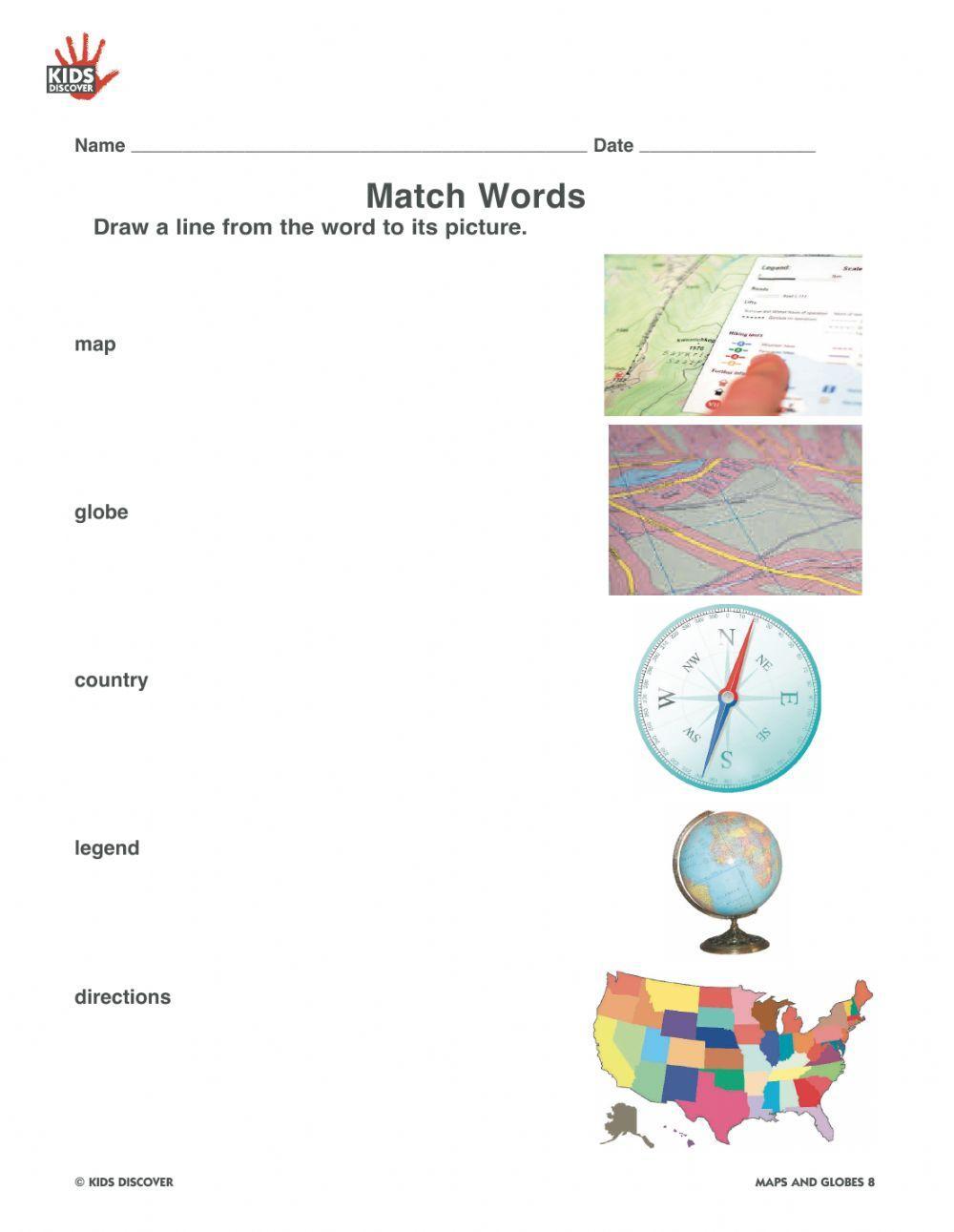 Maps globes worksheet Live Worksheets Worksheets Library