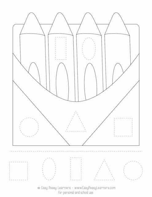 Free Back to School Cut and Glue Worksheets - Easy Peasy Learners