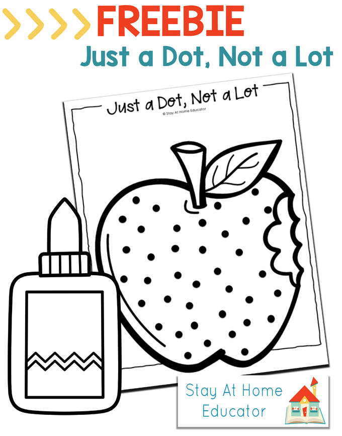 Just a Dot, Not a Lot Free Printable - Stay At Home Educator