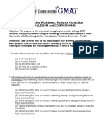 7.1 GMAT Worksheet Sentence Correction Pronouns V2 | PDF | Real ...