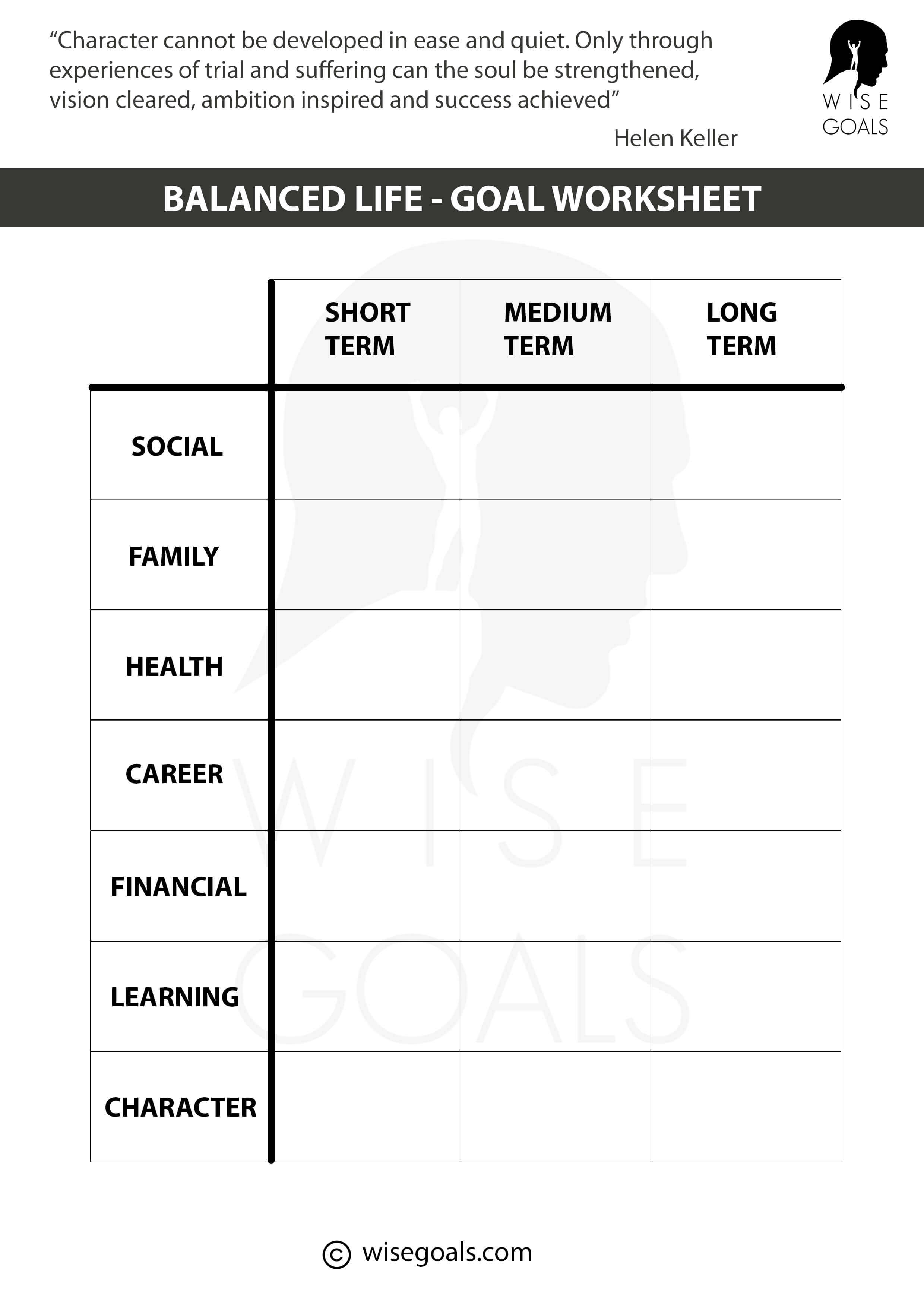 Stylish Goal Setting Worksheets To Print (PDF, FREE)