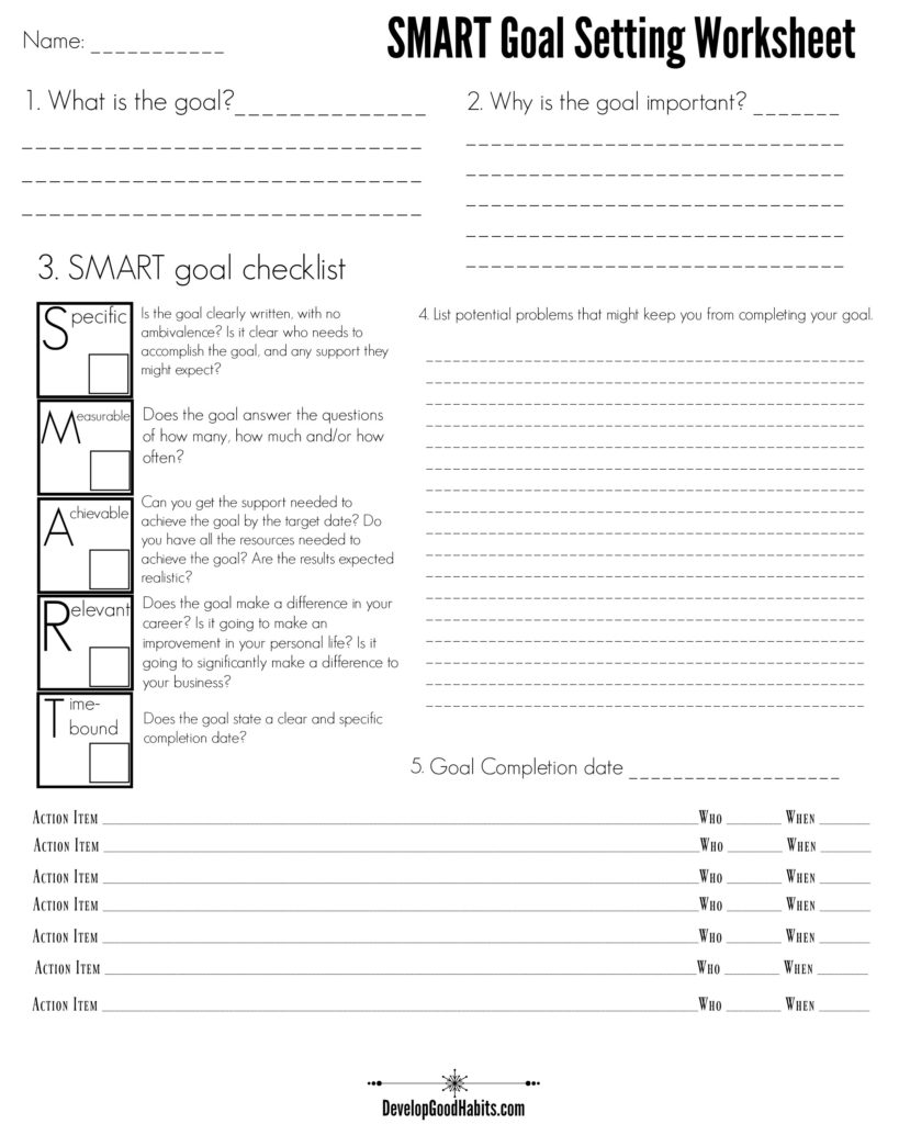 4 Free SMART Goal Setting Worksheets &  Templates [2024 Update]