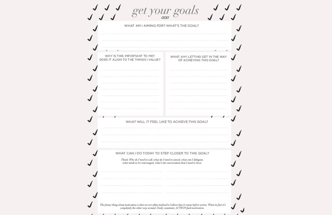 7 free goal setting worksheets for designers | Layout