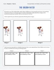 TheGoldenRatio Worksheet - Keeghan.pdf - Name: Keeghan J. Garcia ...