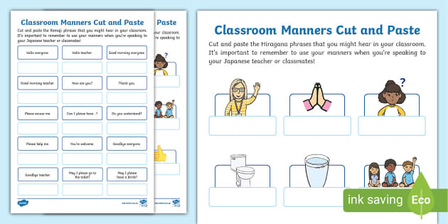 good manners for kids worksheet