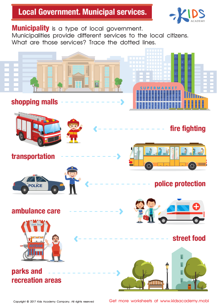 Local Government Worksheet: Free Printable PDF for Kids