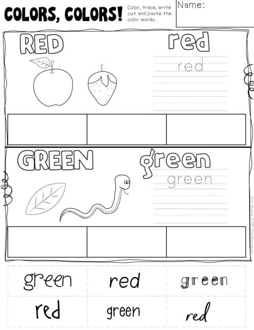 gr 1 english worksheet