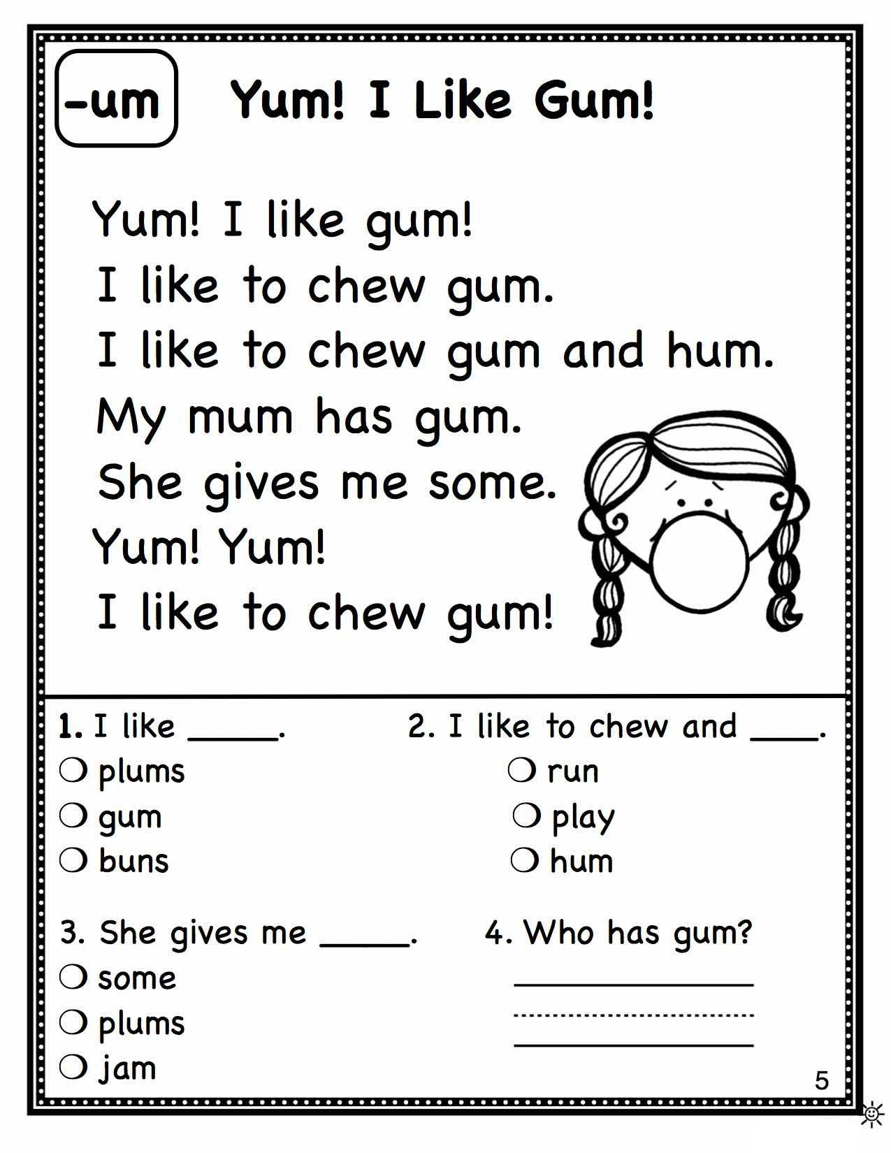 1st Grade Reading Worksheets - Best Coloring Pages For Kids