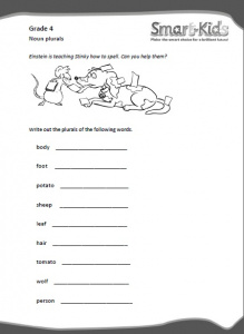 Grade 4 English Worksheet: Noun plurals | Smartkids