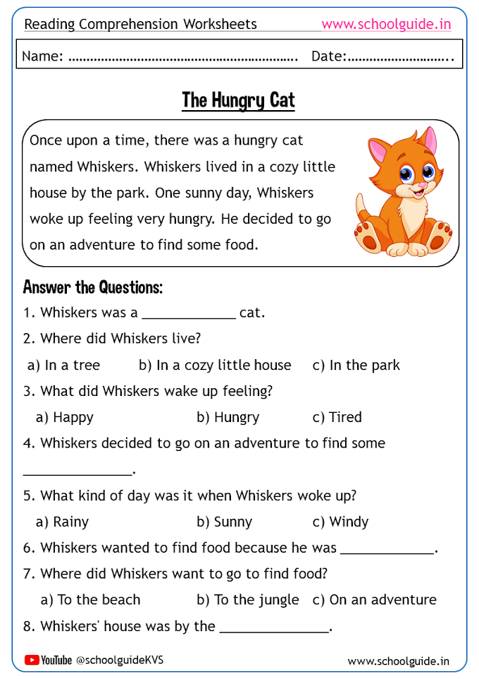 grade 1 reading worksheet