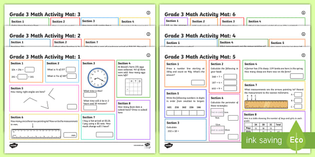 grade 3 math activities