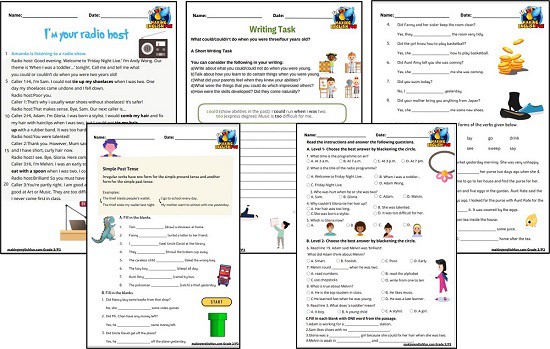 grade 3 writing worksheet