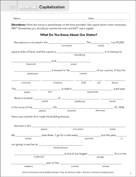 4th Grade Grammar Worksheets &  Activities | Scholastic