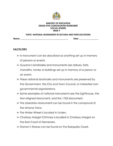 grade 5 social studies worksheet