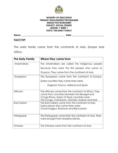 grade 5 social studies worksheet