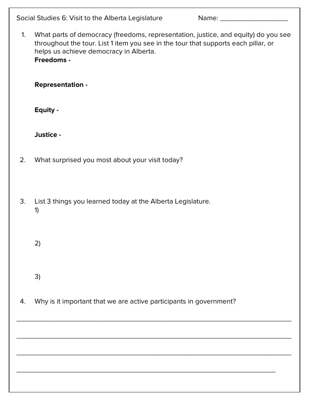 grade 6 social studies worksheet