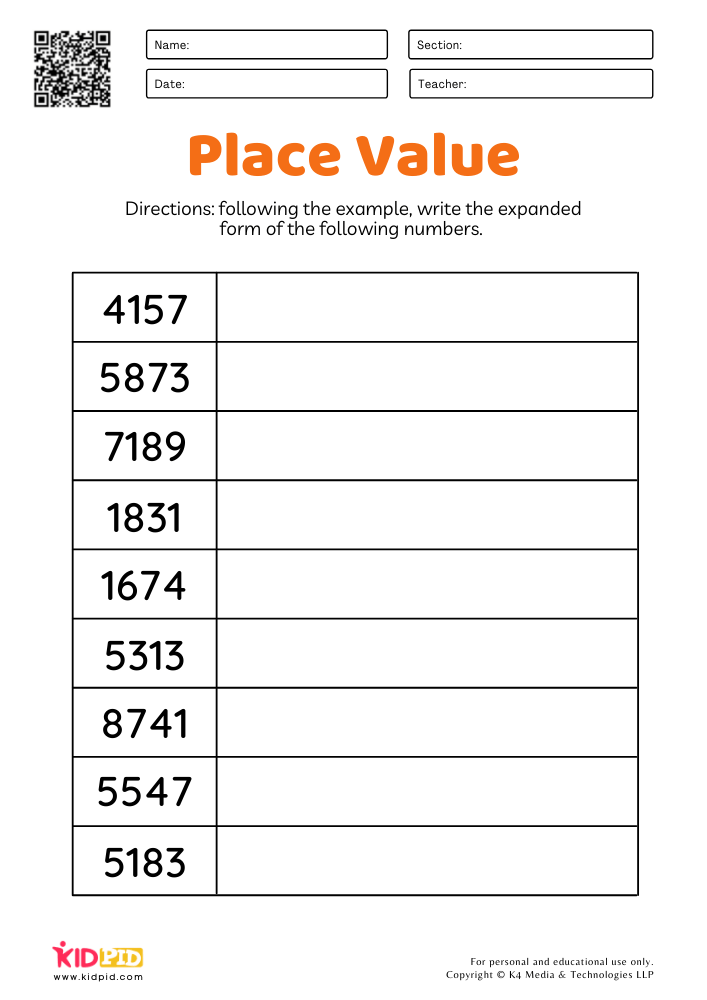 grade three math worksheet
