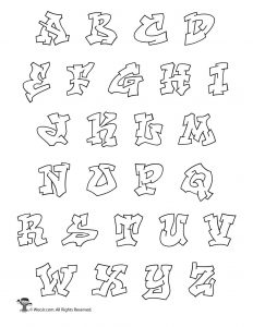 graffiti letters free printable