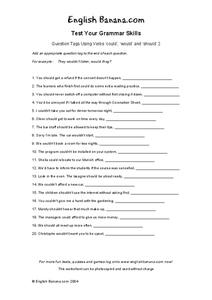 Test Your Grammar Skills Worksheet for 4th - 6th Grade | Lesson Planet