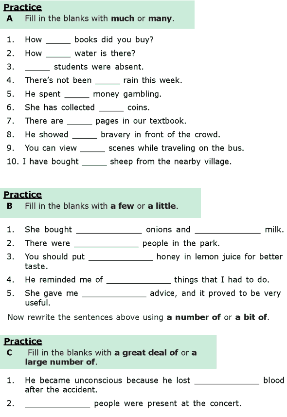Grade 6 Grammar Lesson 16 Quantifiers | English grammar exercises ...