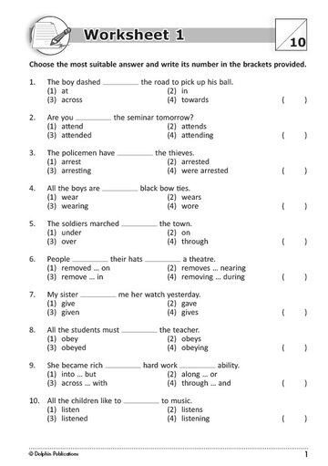 grammar exercise worksheet