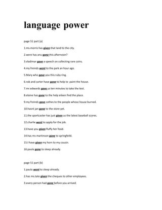 Grammar worksheet | PDF