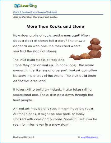 More than Rocks and Stone - Grade 2 Childrens Story | Worsheets library