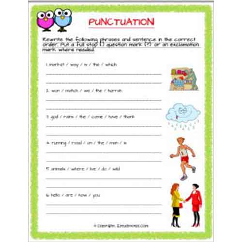 grammar worksheet 2nd grade