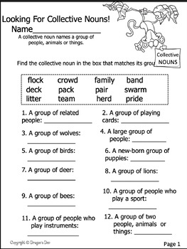 2nd Grade Grammar Worksheets Freebie by Dragons Den | TPT