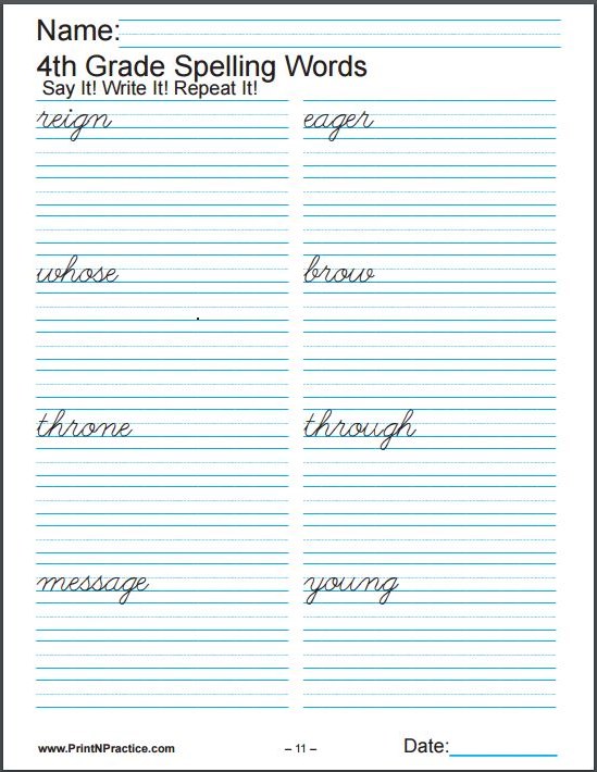 Fourth Grade Worksheets ⭐ Math, Writing, Grammar, Phonics, Spelling