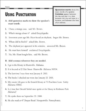 4th Grade Grammar Worksheets &  Activities | Scholastic