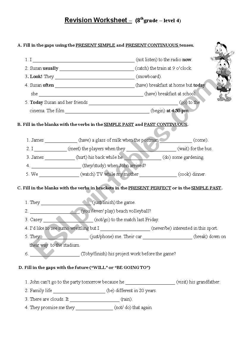 grammar worksheet 8th grade