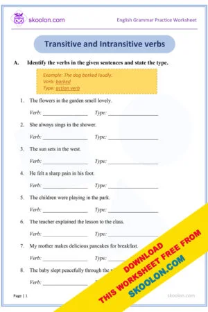 grammar worksheet for 4th graders