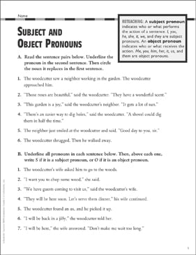 grammar worksheet for 4th graders