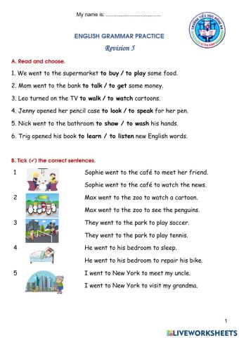 grammar worksheet for 5th grade