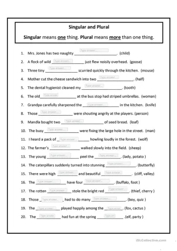 6th Grade English worksheets - Edform